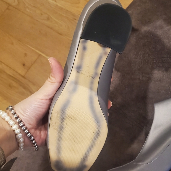 Zara grey satin ankle boots - Picture 4 of 9